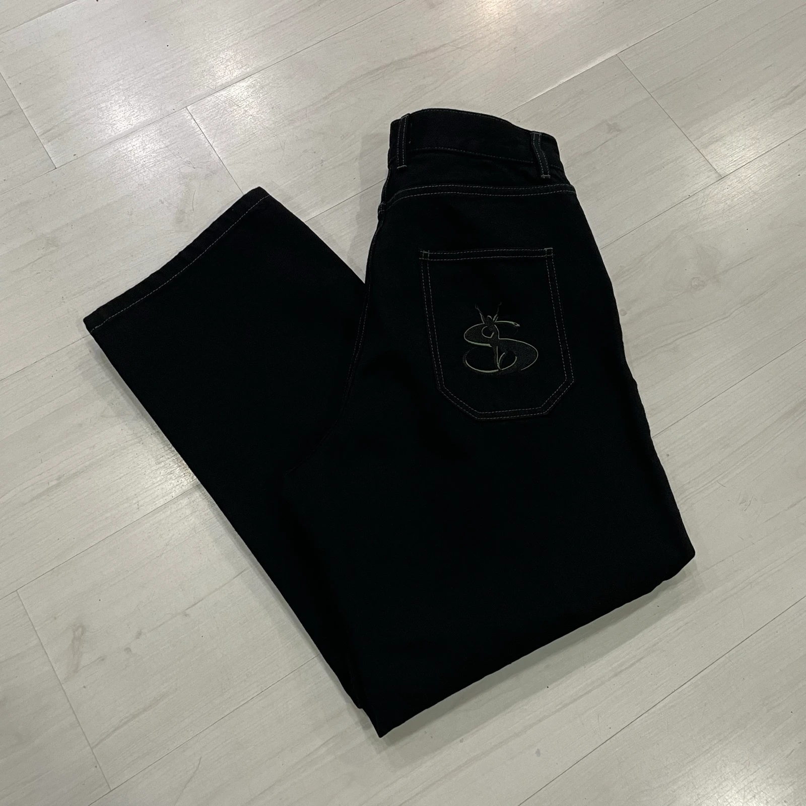 Calça Yardsale Phantasy Denim Jeans (Preto/Verde) – photo 6